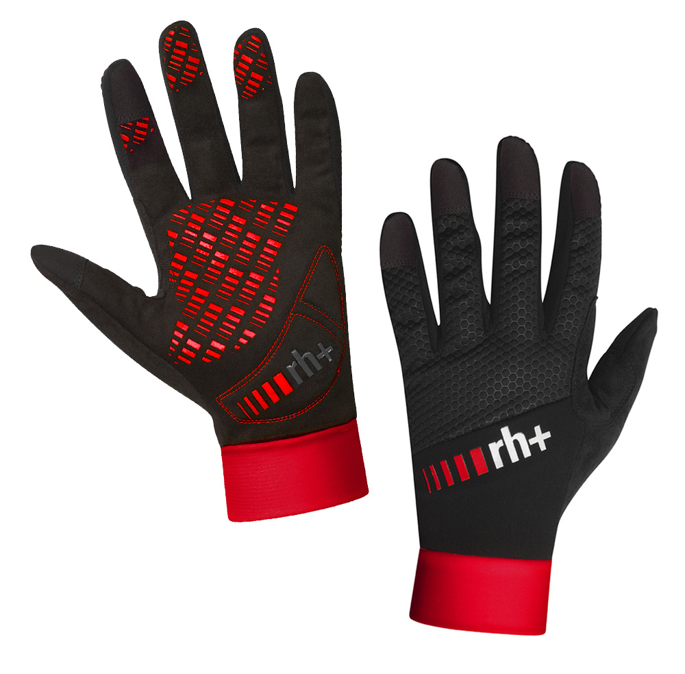 ZeroRH+ 義大利專業保暖自行車觸控手套(紅色 ICX9