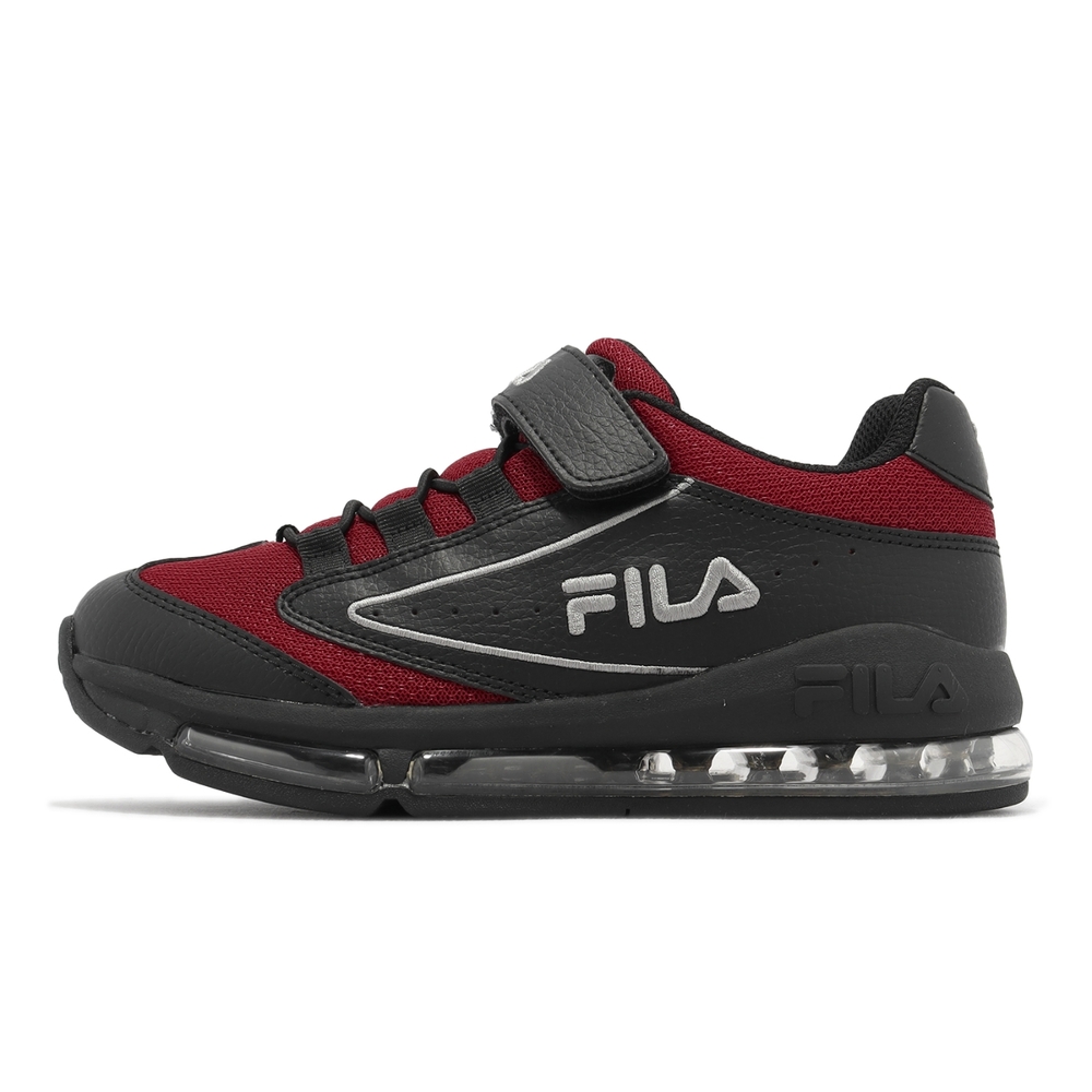 FILA FILA KIDS 大童氣墊籃球運動鞋-黑紅(3-