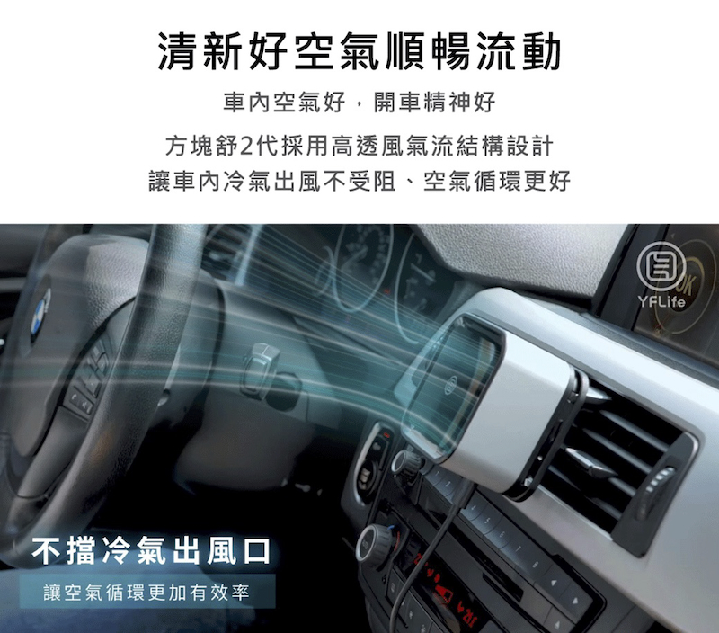 讓車內冷氣出風不受阻、空氣循環更好