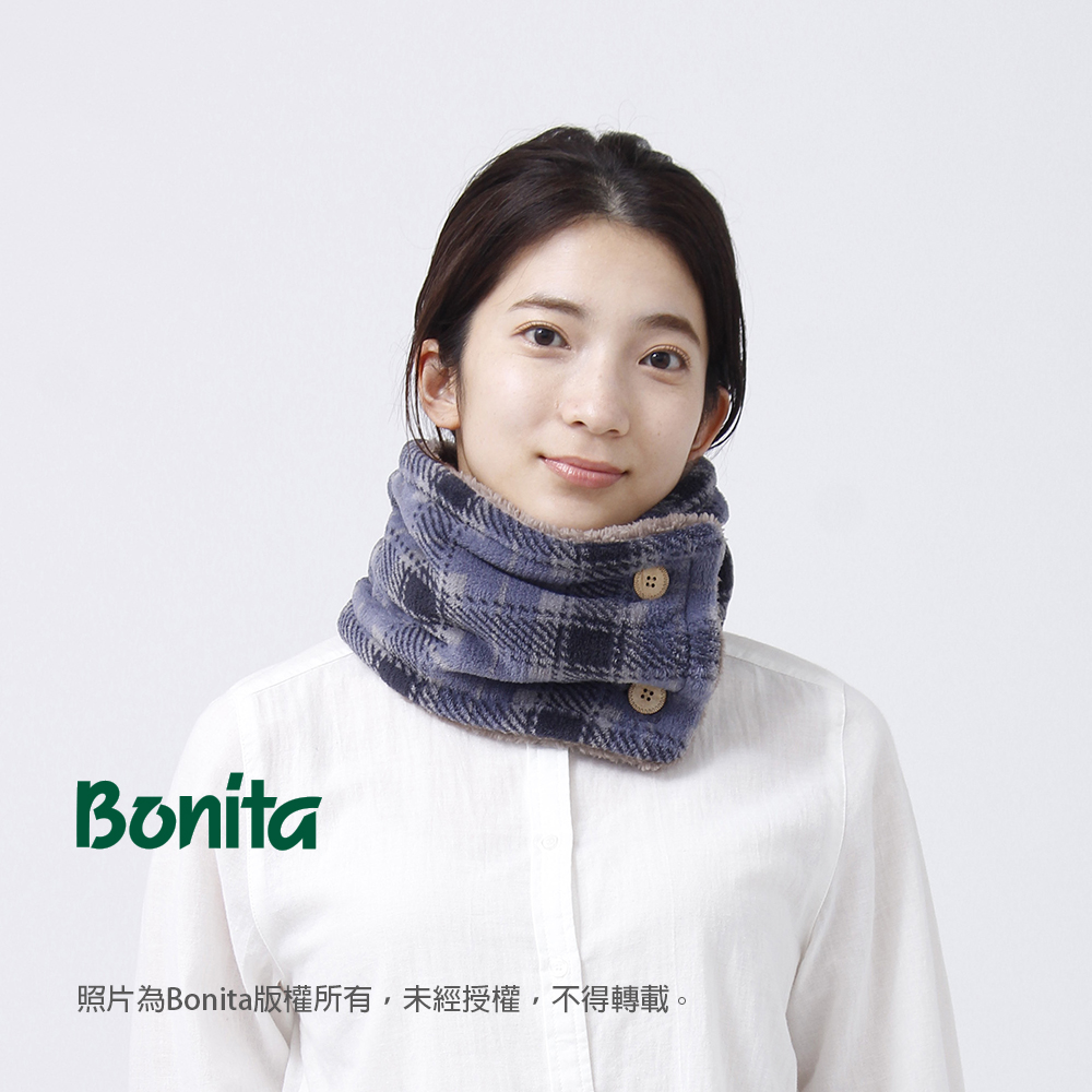 Bonita 葆倪 淡色系雙面格紋圍脖-967-3541(日