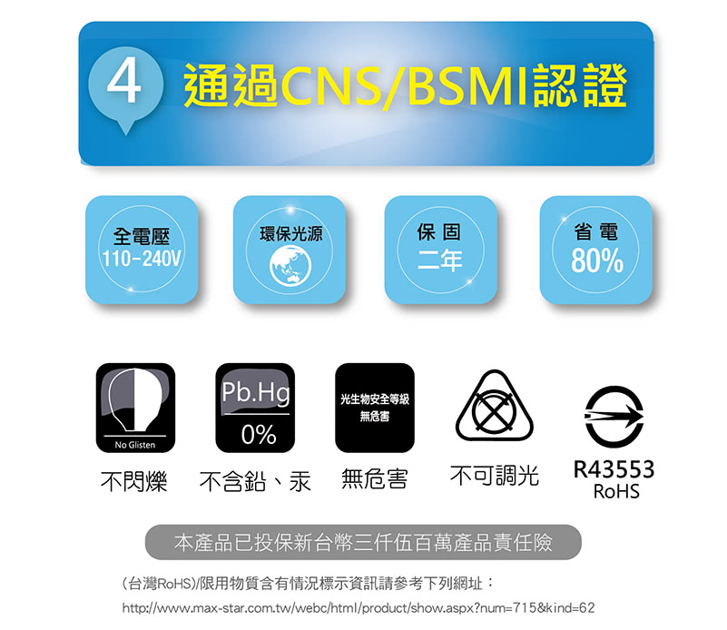 台灣RoHS限用物質含有情況標示資訊請參考下列網址
