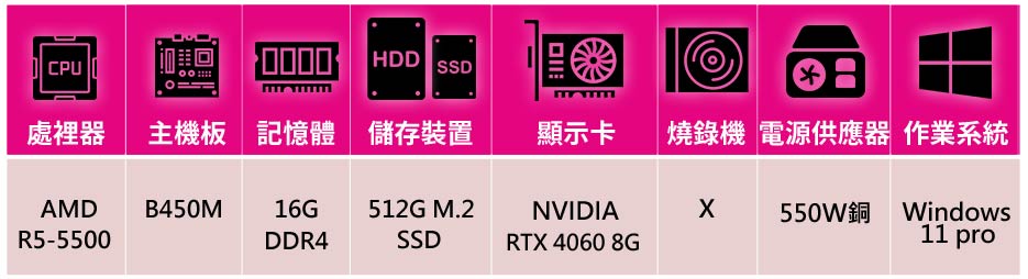 技嘉平台 R5六核GeForce RTX4060 WIN11