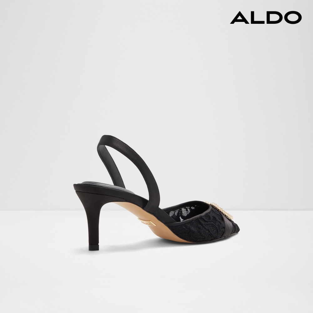 ALDO DECORA-氣質奢華水鑽後繫帶高跟鞋(黑色)優惠