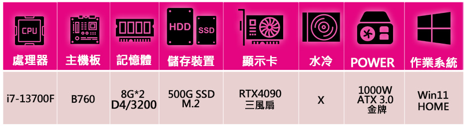 微星平台 i7十六核Geforce RTX4090 Win1