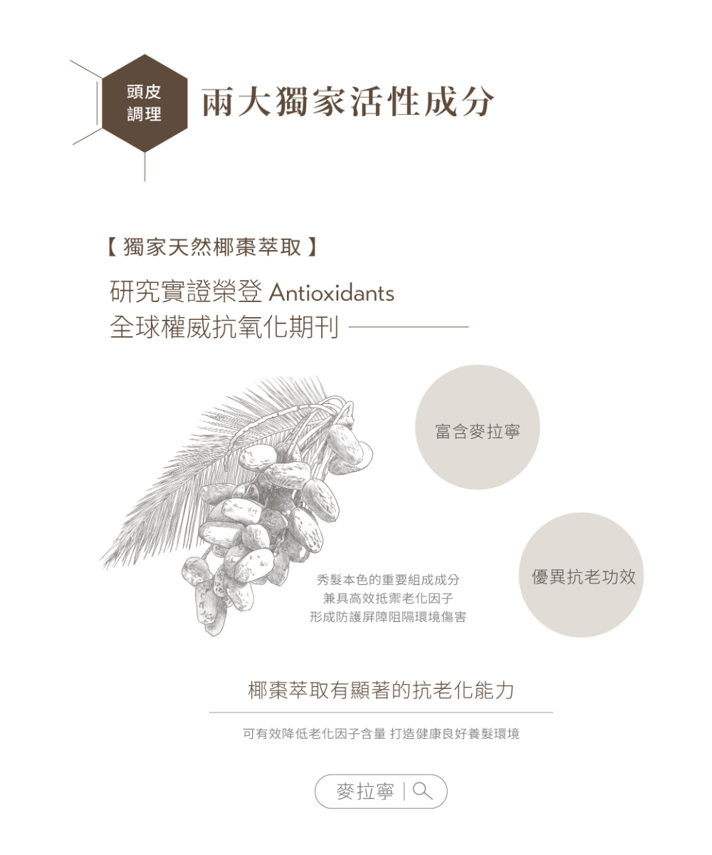 可有效降低老化因子含量 打造健康良好養髮環境