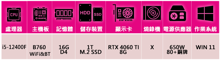 技嘉平台 i5六核GeForce RTX 4060 Ti W