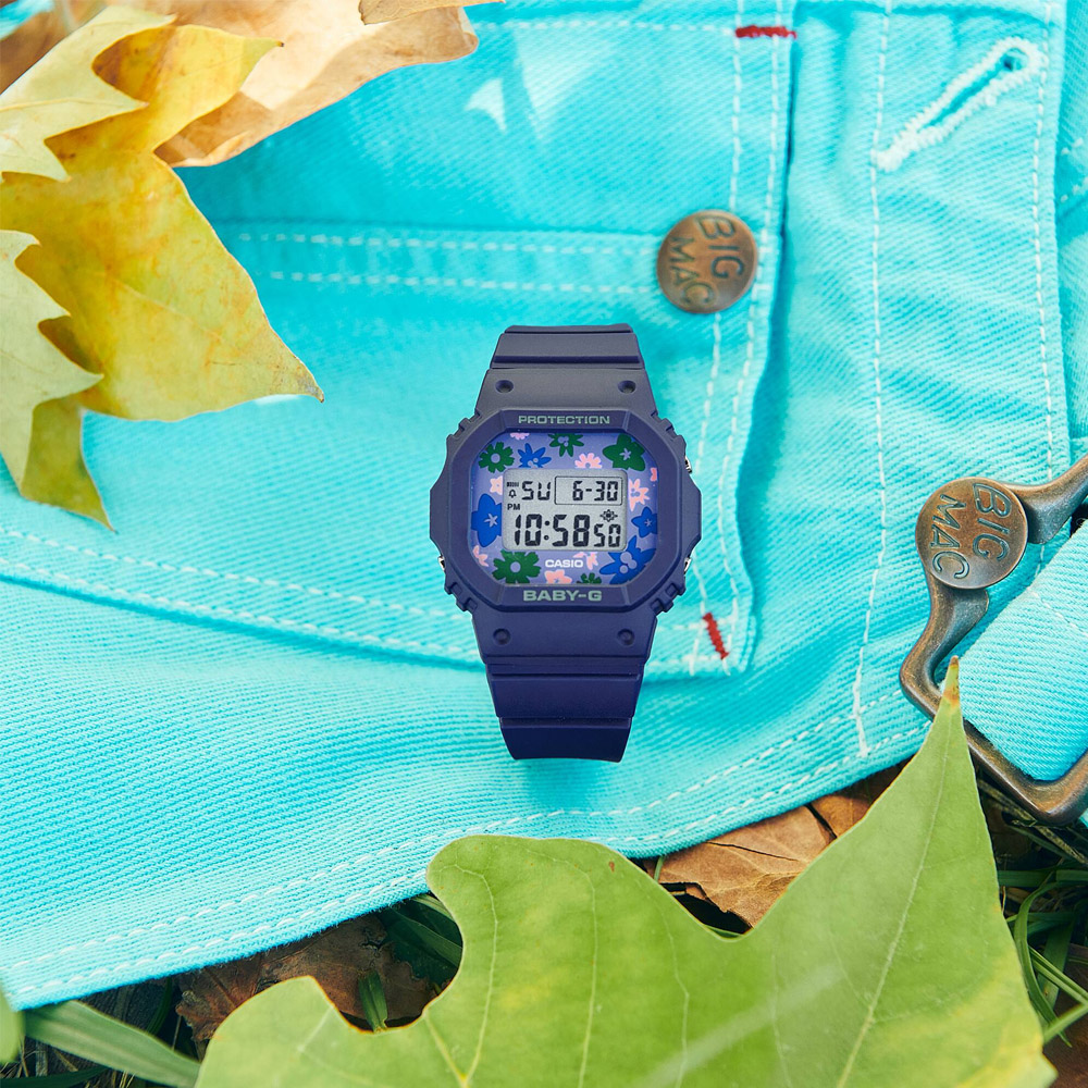 CASIO 卡西歐 BABY-G 綻放花卉 經典時尚電子腕錶