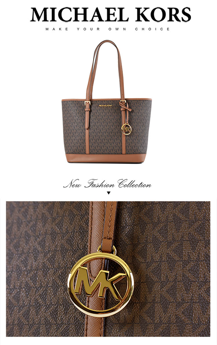 Michael Kors JET SET 緹花LOGO防刮托