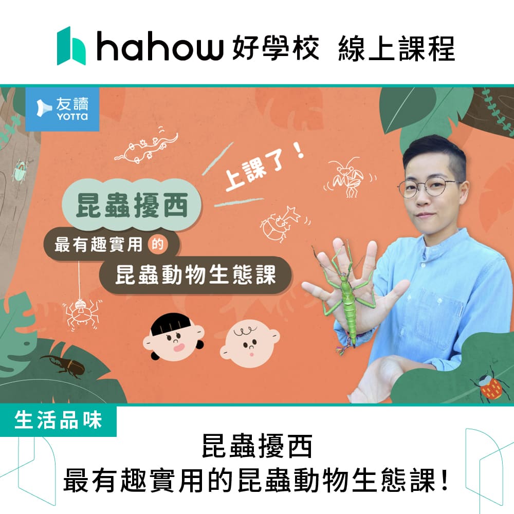 Hahow 好學校 昆蟲擾西｜最有趣實用的昆蟲動物生態課！優