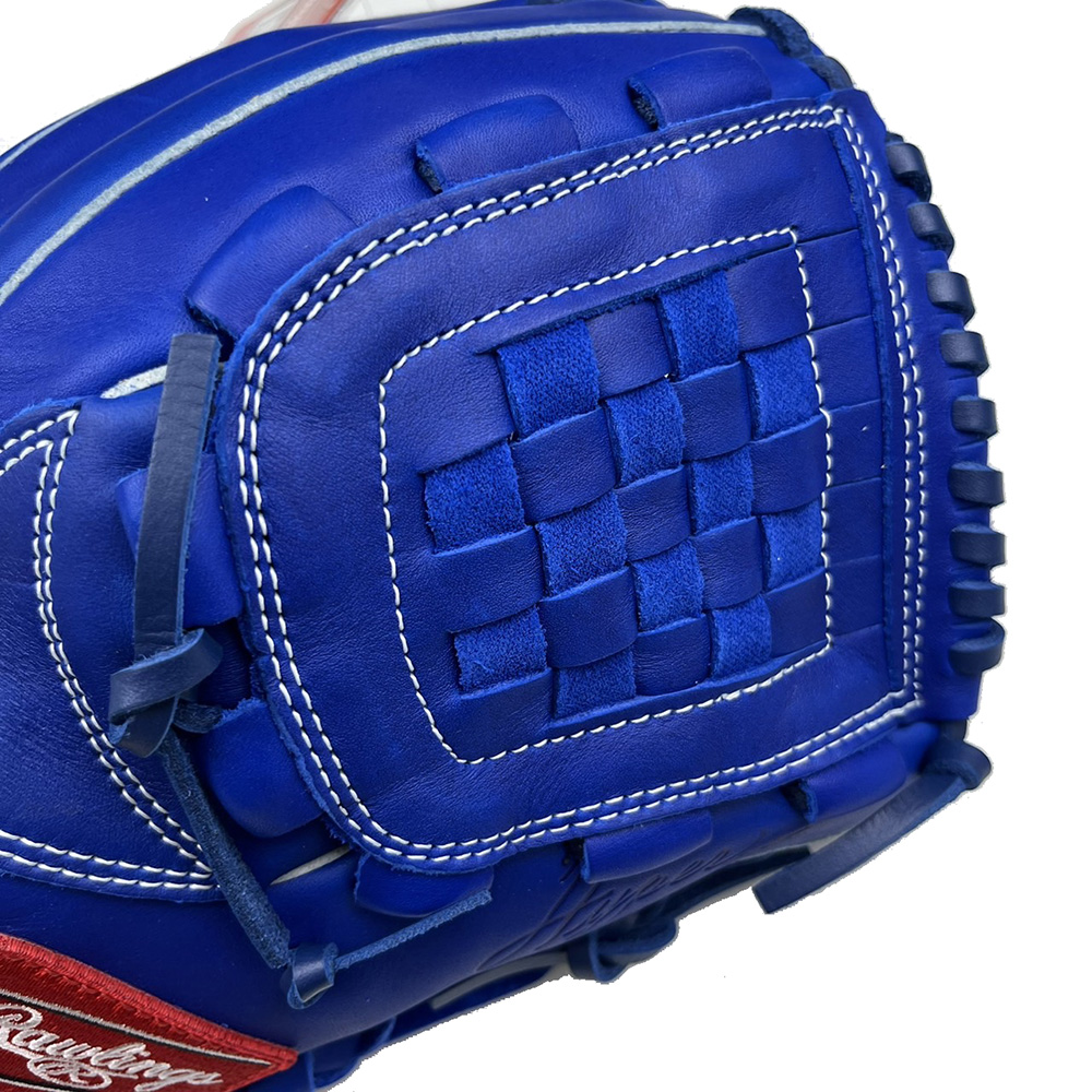 RAWLINGS 少年用棋盤格檔棒球手套 約10.5吋 寶藍