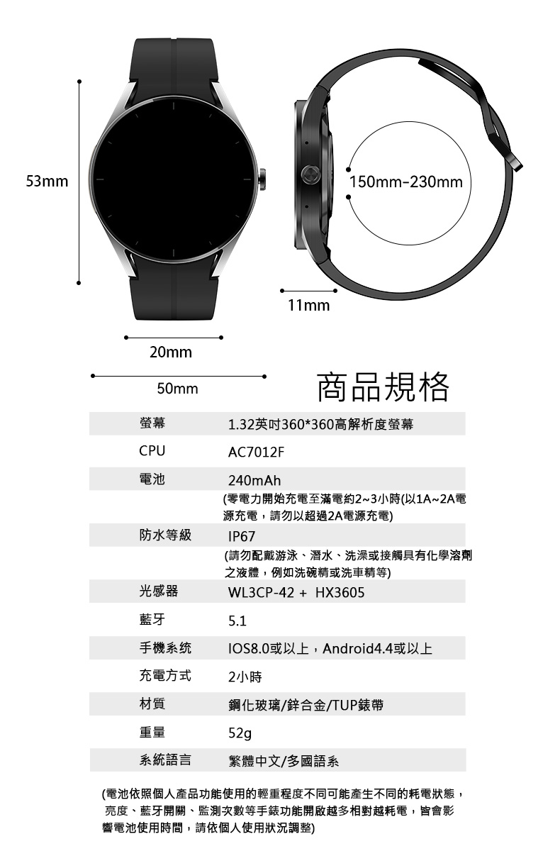 電池依照個人產品功能使用的輕重程度不同可能產生不同的耗電狀態,