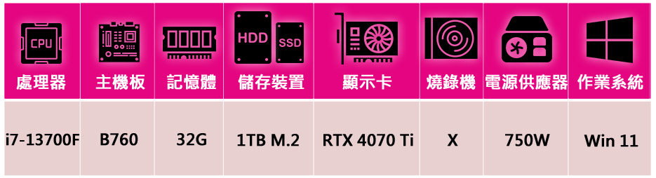 微星平台 i7十六核GeForce RTX 4070Ti W