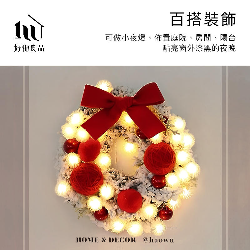 好物良品 3米_LED聖誕節氣氛裝飾透明燈串(五款任選｜聖誕