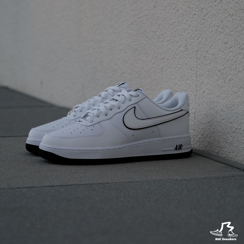 NIKE 耐吉 Nike Air Force1 白底黑邊 休