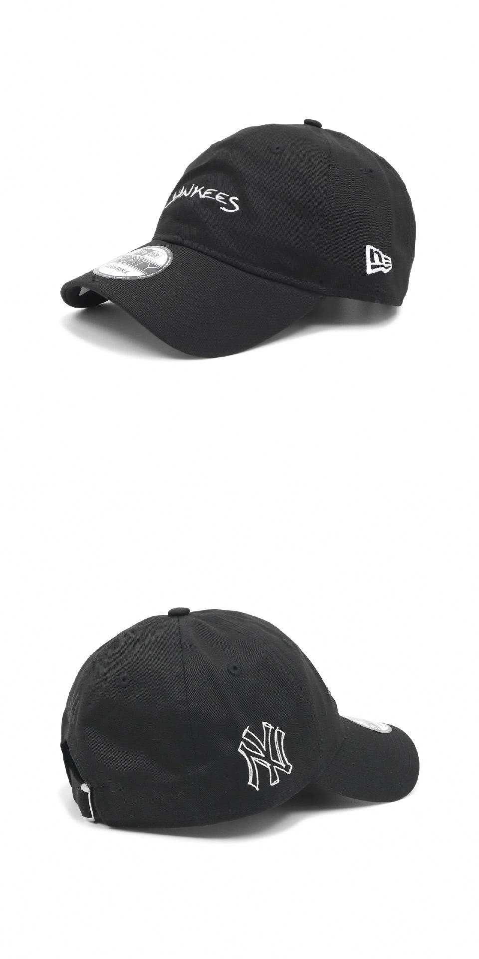 NEW ERA 棒球帽 MLB 黑 白 刺繡 紐約洋基 NY