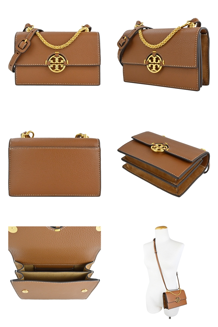 TORY BURCH MILLER 雙T金字LOGO鍊帶編織