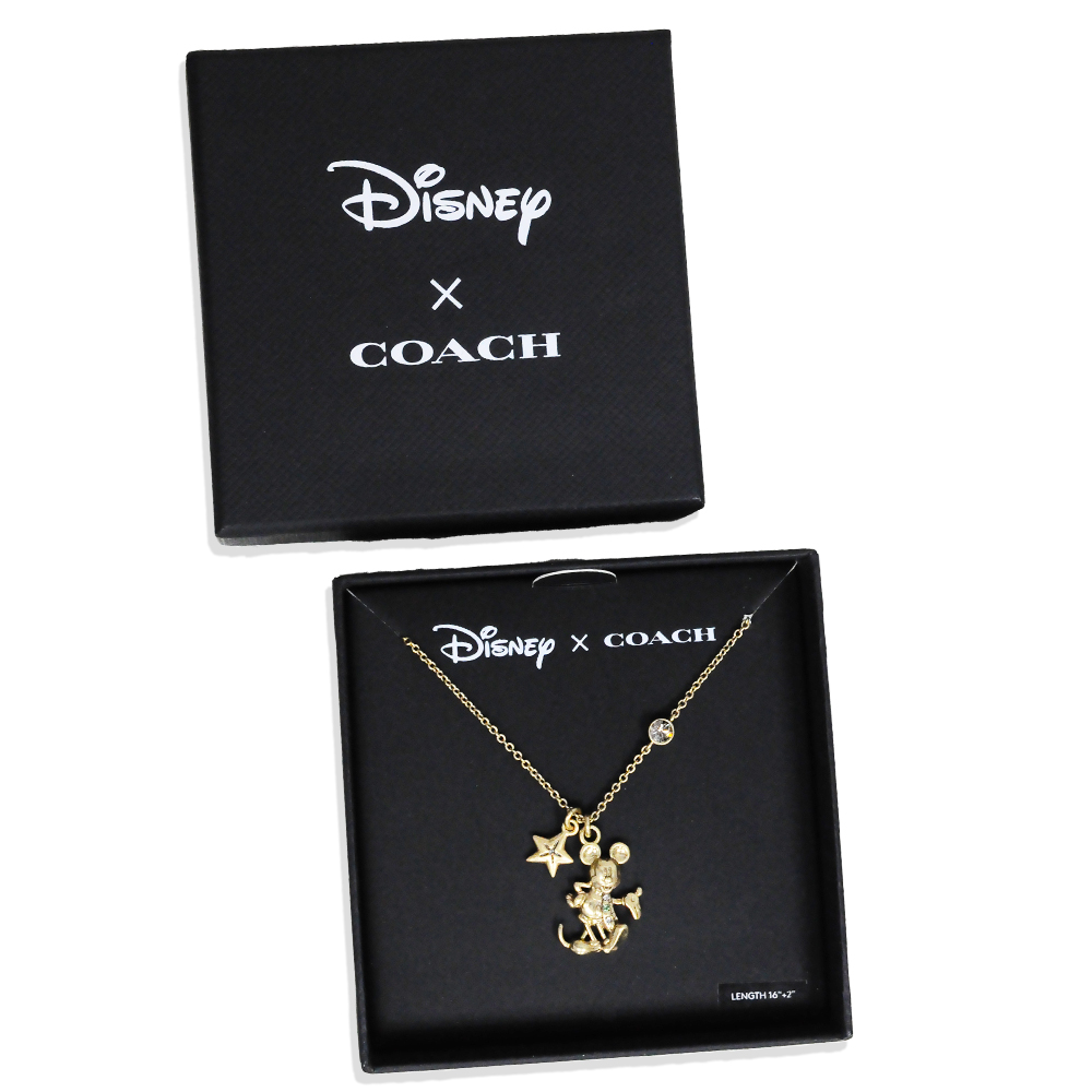 COACH DISNEY 聯名 迪士尼米奇綴飾項鍊 金色(C COACH DISNEY 聯名 迪士尼米奇綴飾項鍊 金色(C