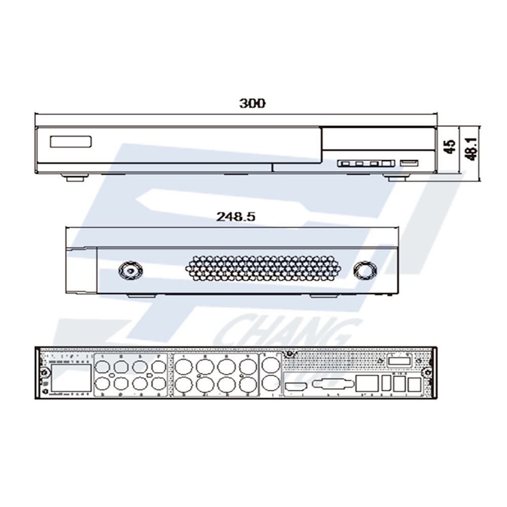 昇銳 HS-HU8311 H.265+ 5MP 8路 同軸帶