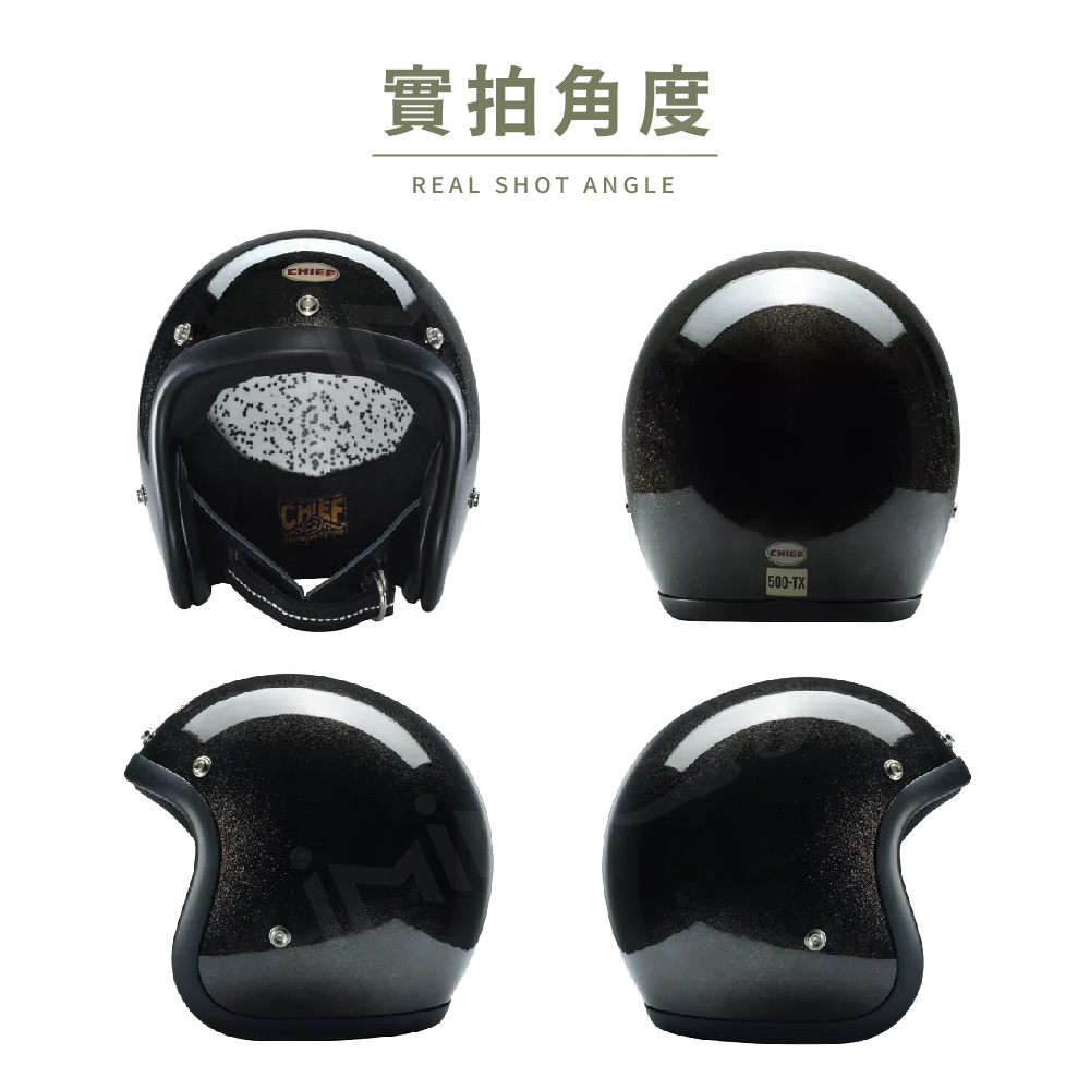 Chief Helmet 500-TX 金蔥橘 3/4罩 安