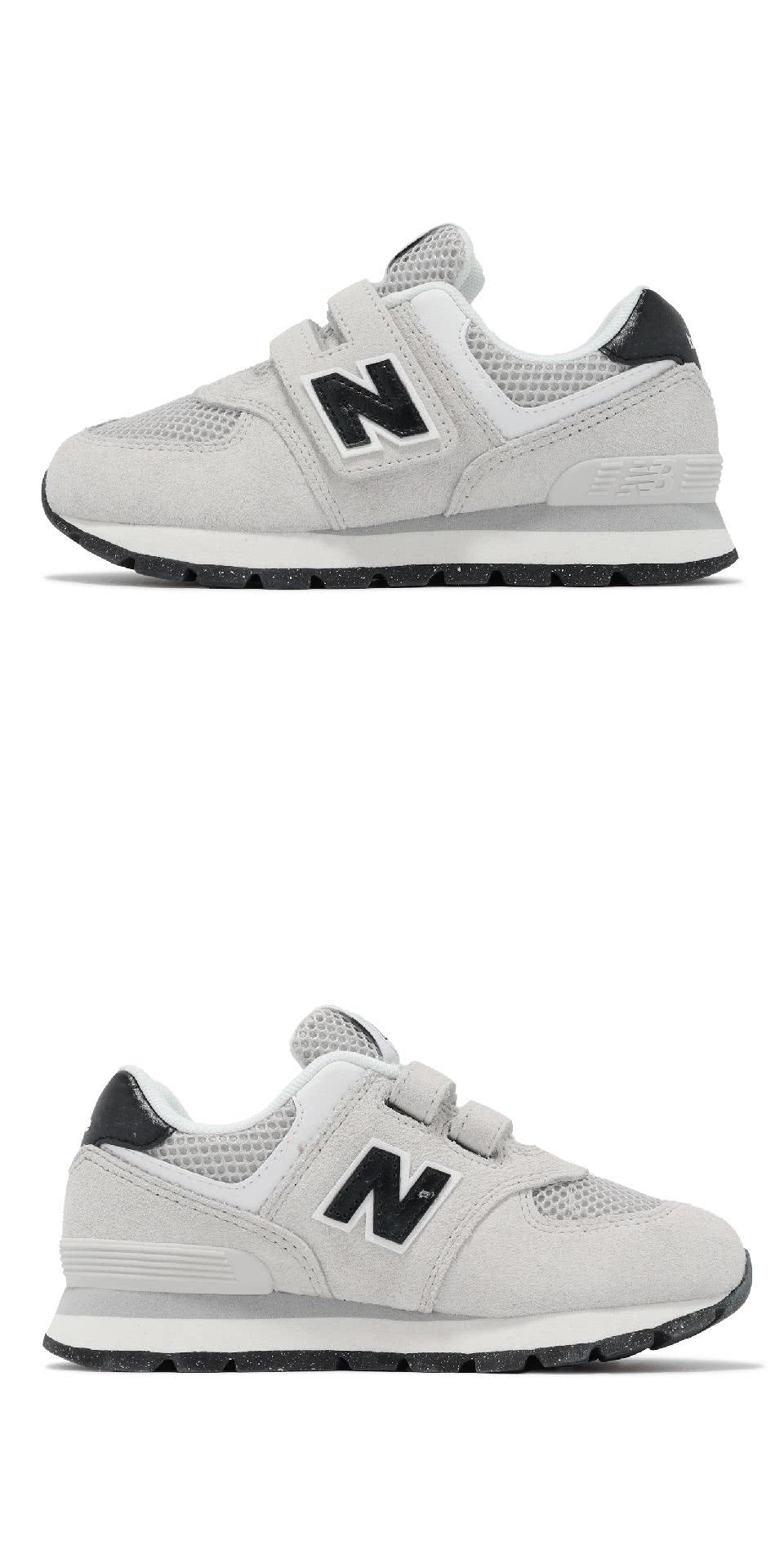 NEW BALANCE 休閒鞋 574 中童鞋 寬楦 灰 黑