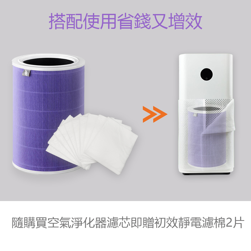 淨生活 小米淨化器濾芯 抗菌強效版適用米家空氣淨化器4Pro