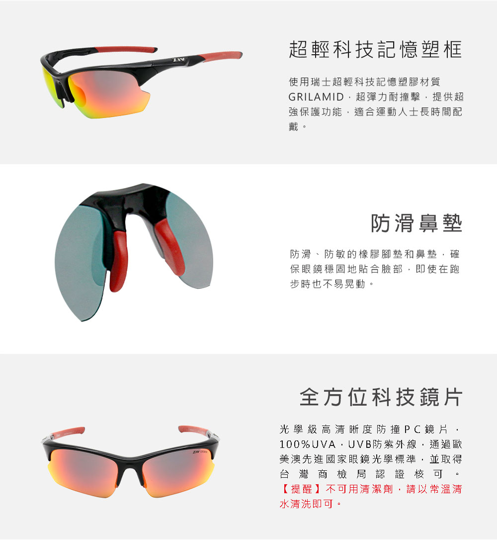 ZIV 官方直營 WINNER 運動太陽眼鏡(抗UV、防潑水