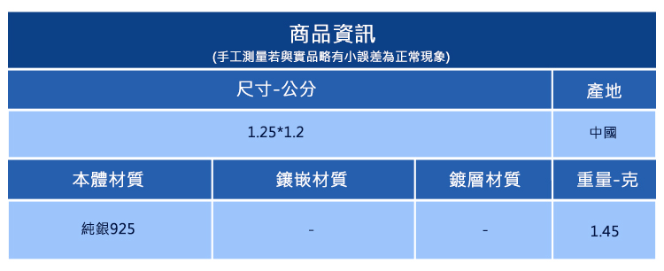 手工測量若與實品略有小誤差為正常現象