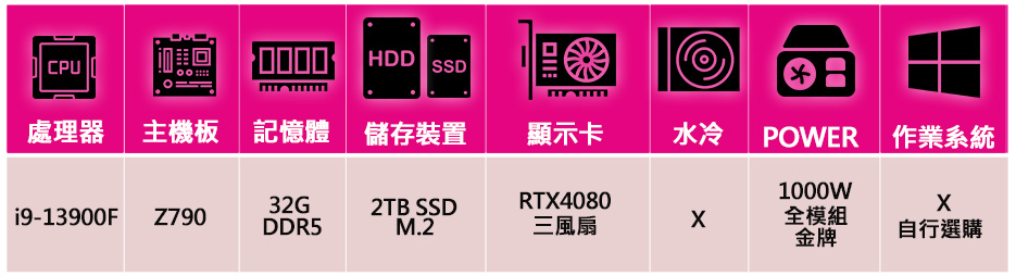 微星平台 i9二四核Geforce RTX4080{幻夢之力