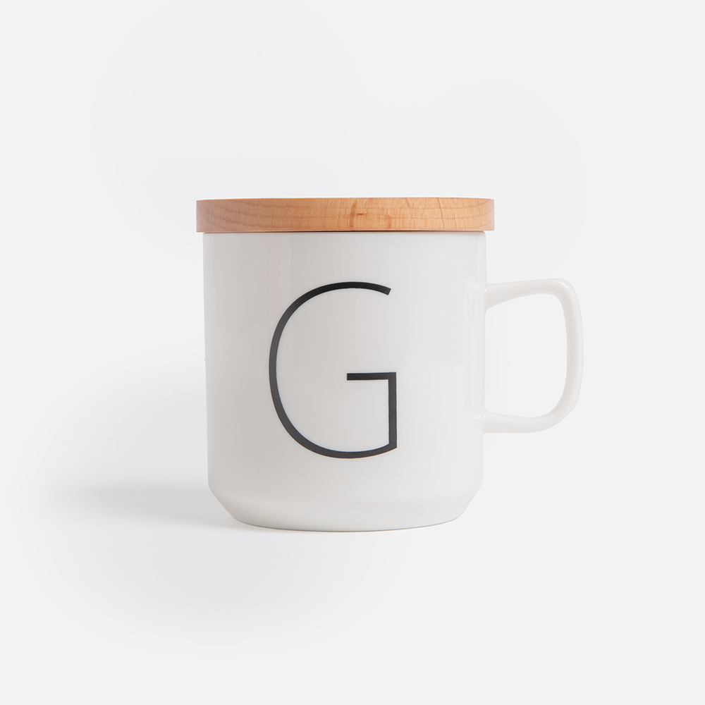 HOLA 午茶時光木蓋字母馬克杯-G 推薦