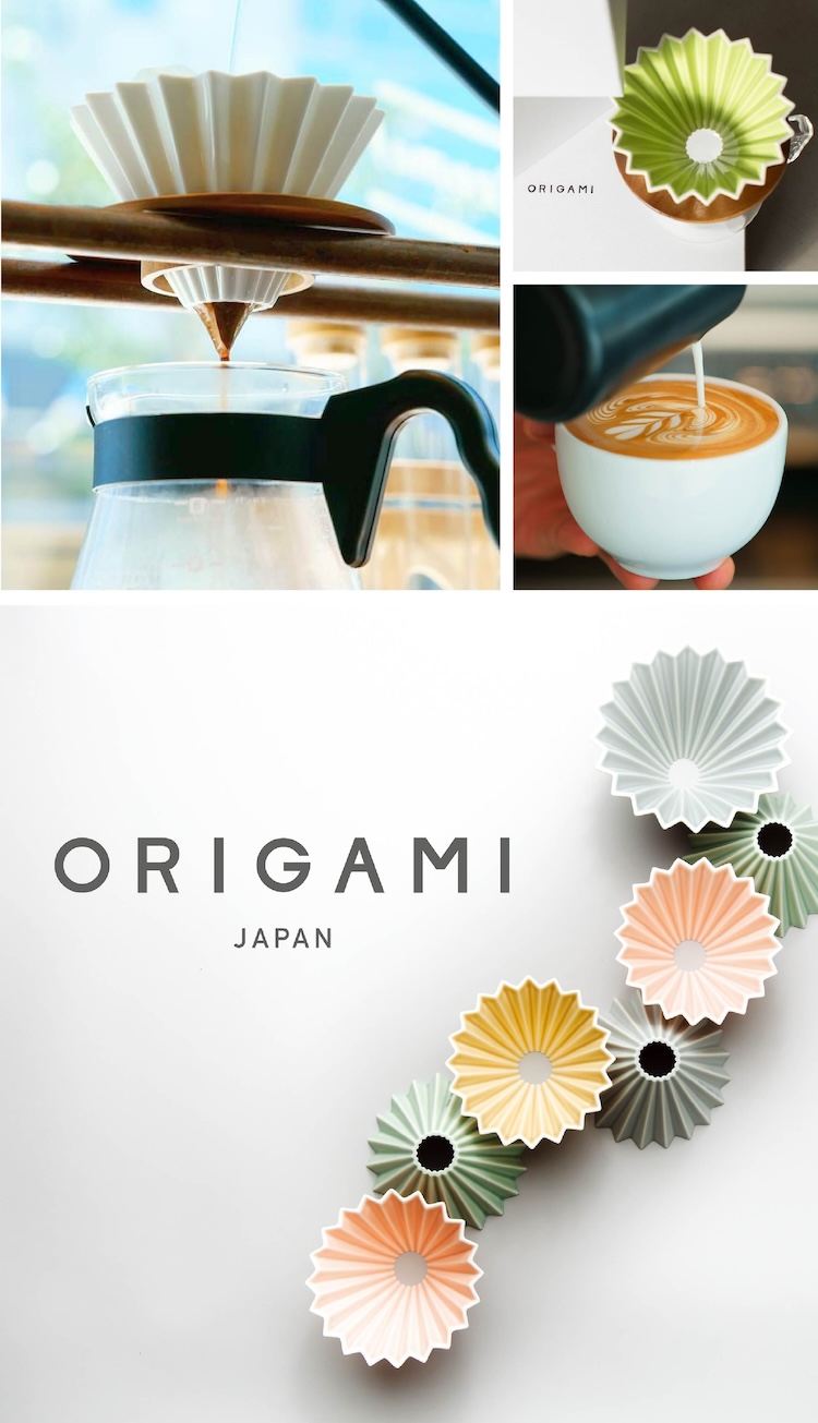 日本Origami 摺紙濾杯霧色款 S號 含木座(世界冠軍手