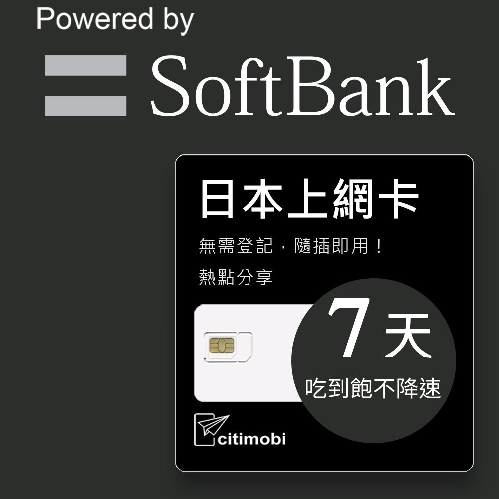 citimobi 日本上網卡 - 7天吃到飽(不降速)好評推