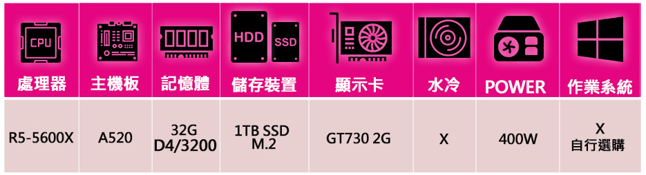NVIDIA R5六核GT730{時光之旅}文書電腦(R5-