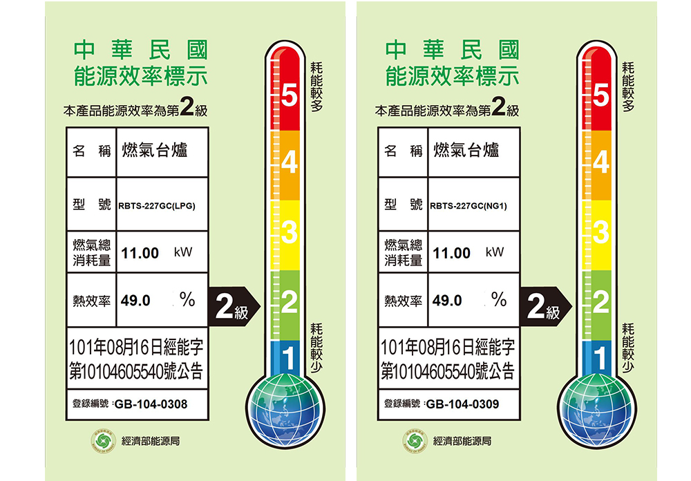 林內 一般嵌入式二口爐_黑玻璃(RBTS-227GC LPG