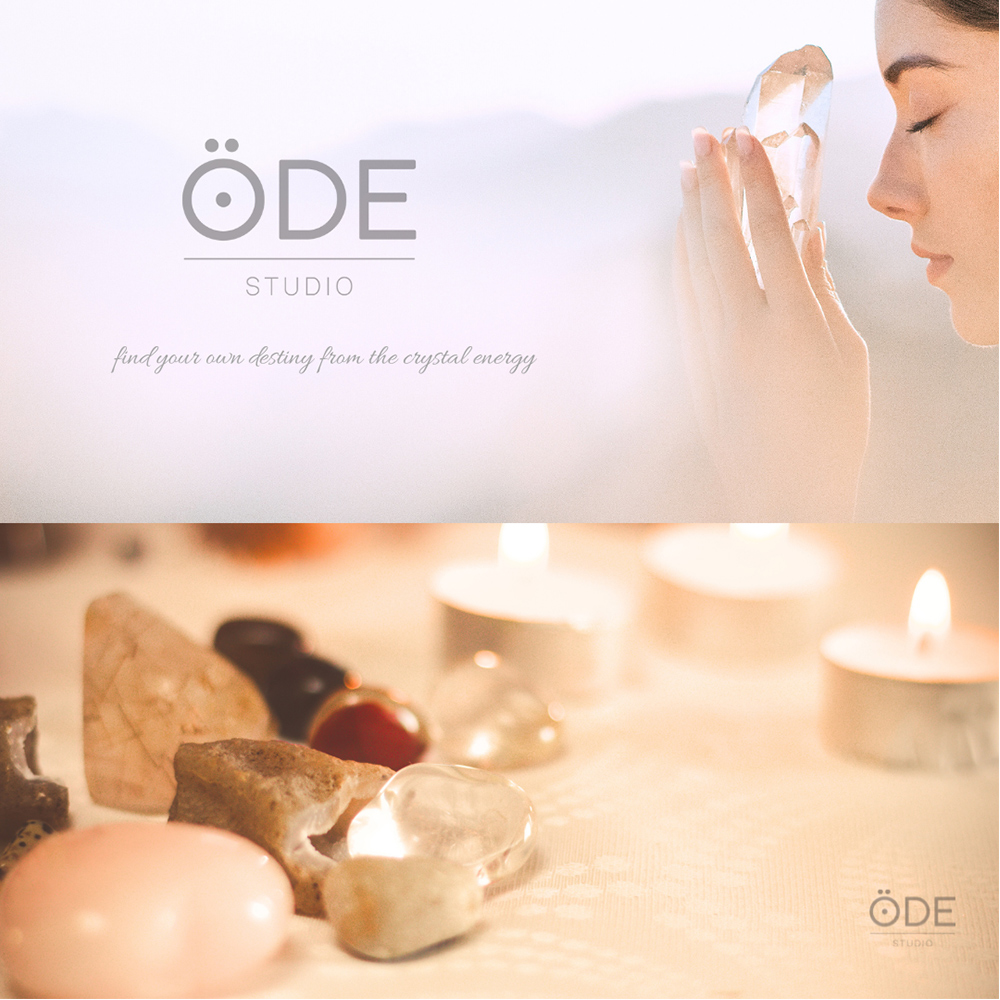 ODE studio 冥想瑜伽水晶球金色擺飾銀杏葉客廳桌上擺