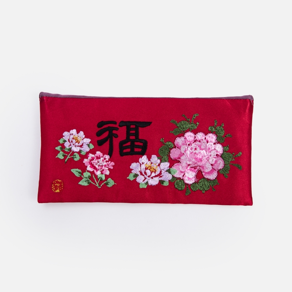 HOLA 春華工坊緞面刺繡布荷包 福品牌優惠