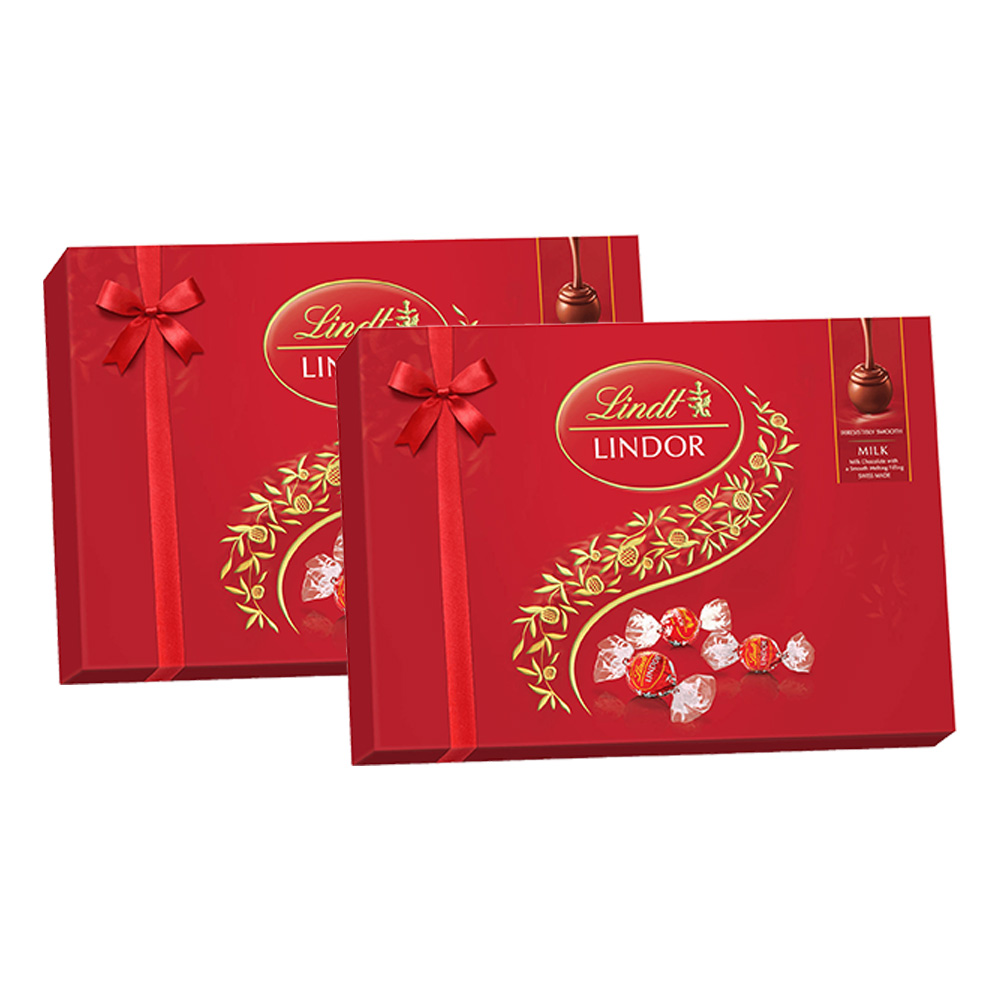 Lindt 瑞士蓮 Lindor夾餡牛奶巧克力禮盒14入(1