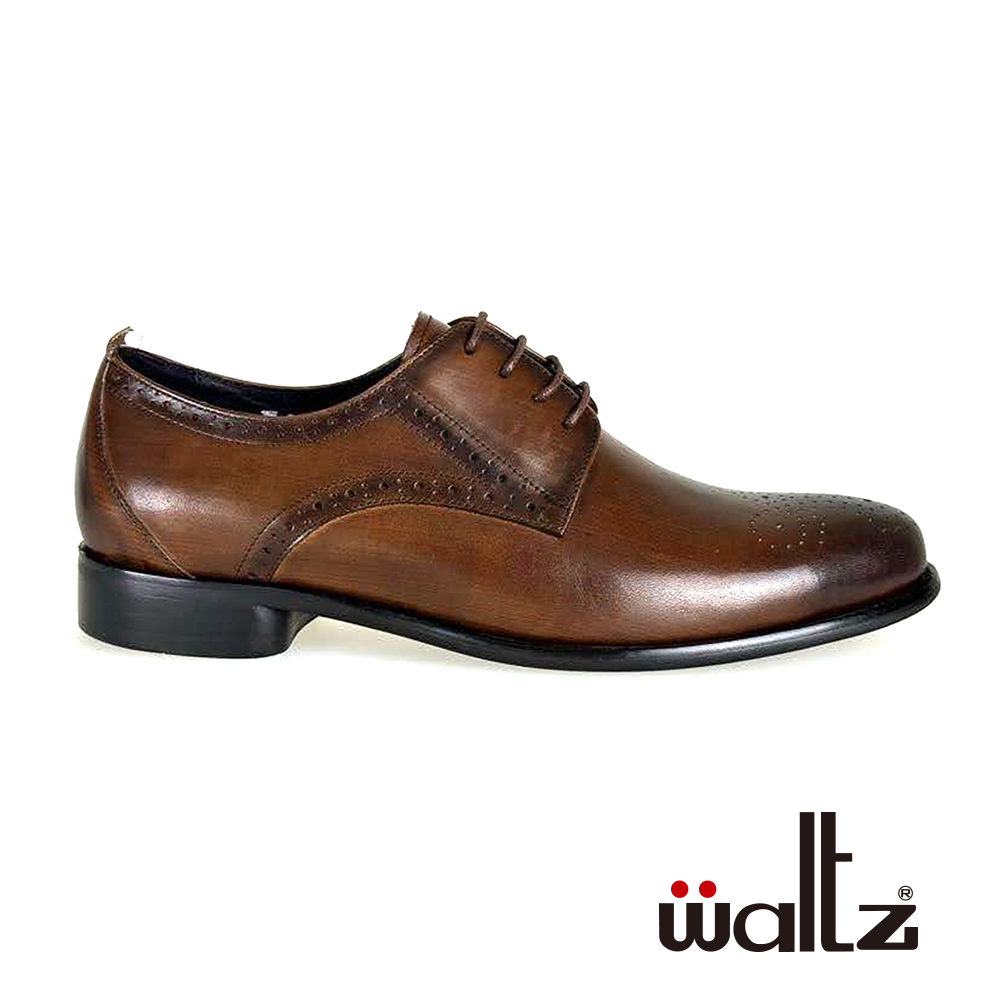 Waltz 經典雕花 牛皮綁帶紳士鞋 真皮皮鞋(3W2126