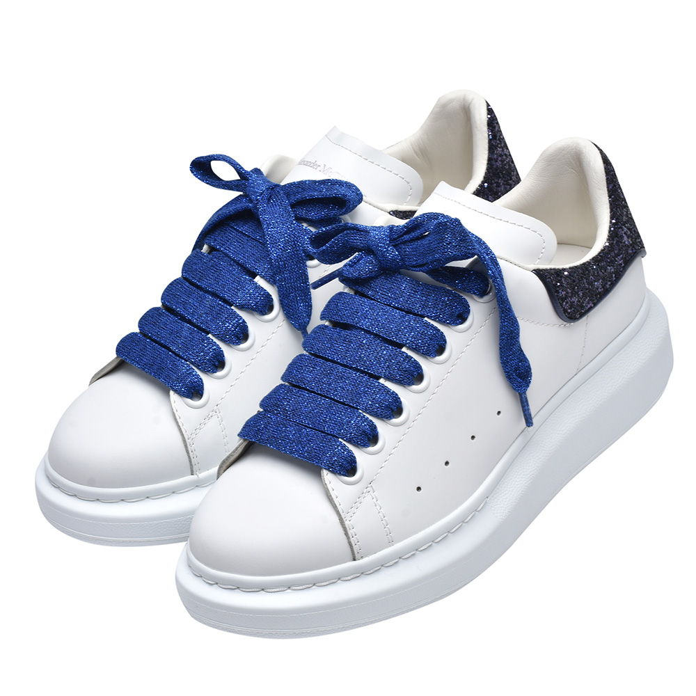ALEXANDER MCQUEEN 經典亮片厚底休閒鞋(白/