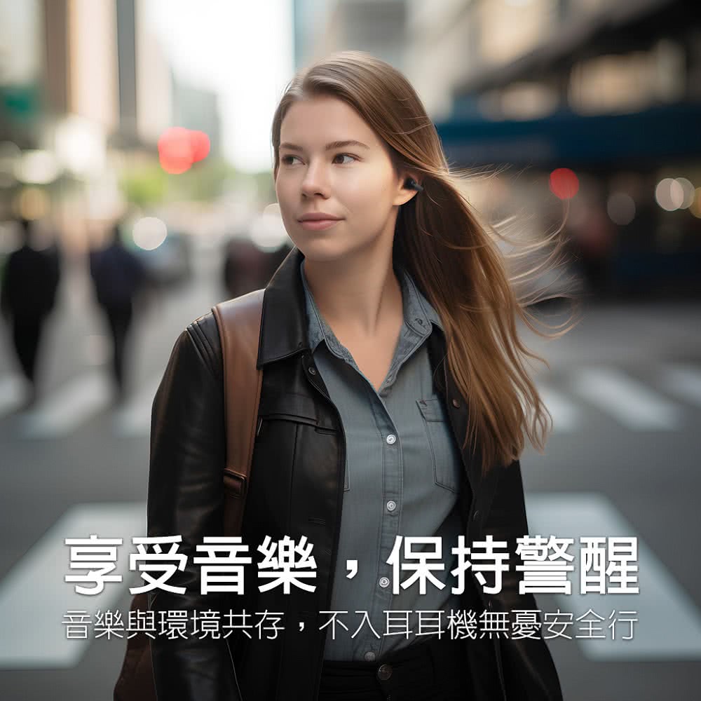 享受音樂,保持警醒 音樂與環境共存,不入耳耳機無憂安全行 