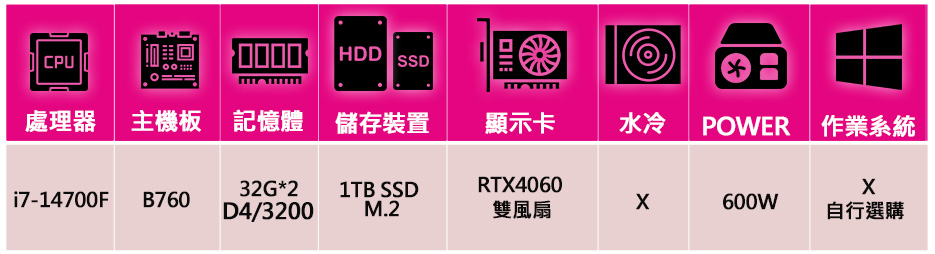 微星平台 i7二十核Geforce RTX4060{刀鋒對決