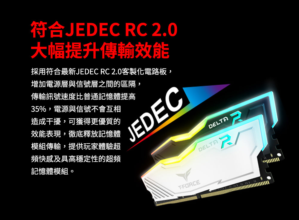 採用符合最新JEDEC RC 2.0客製化電路板,