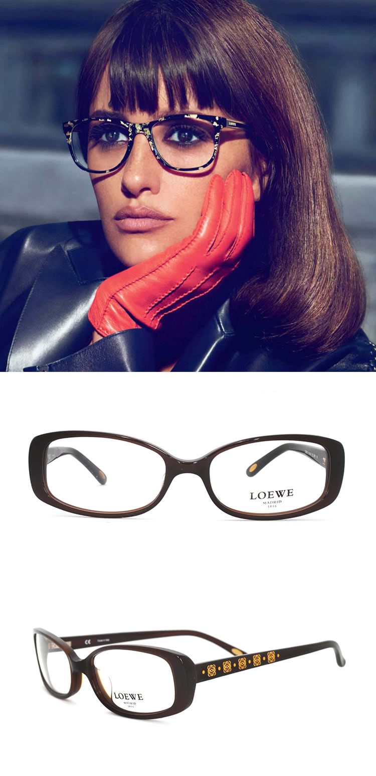LOEWE 羅威 西班牙皇室品牌 經典必備光學眼鏡(黑 - 