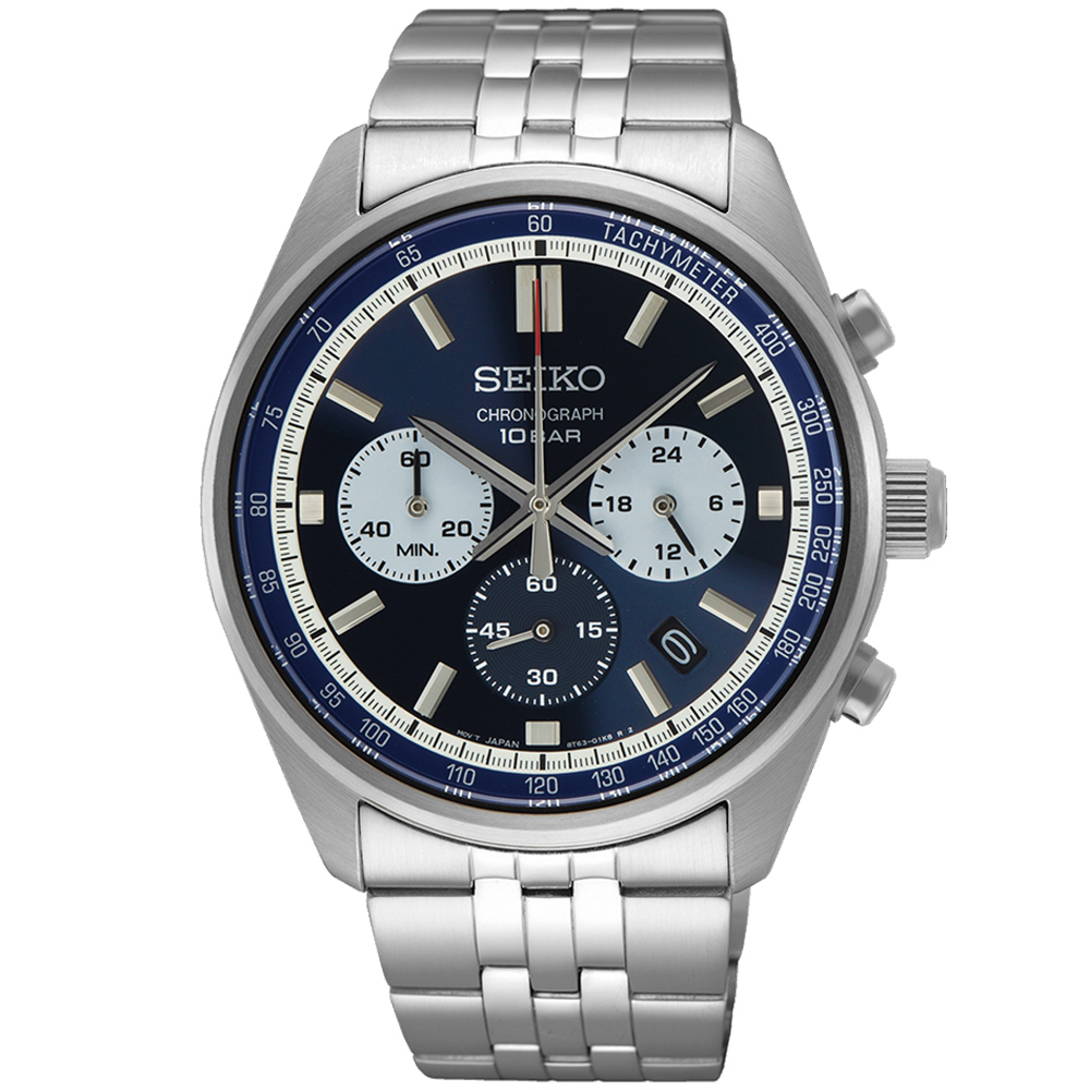 SEIKO 精工 CS系列 熊貓三眼計時腕錶(SSB427P
