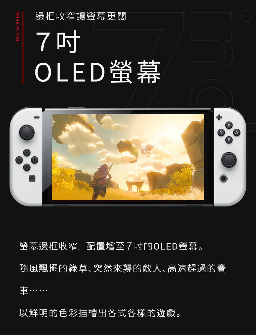 Nintendo 任天堂 Switch OLED白色主機+熱