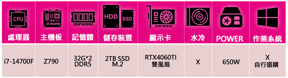 微星平台 i7二十核Geforce RTX4060TI{幸福