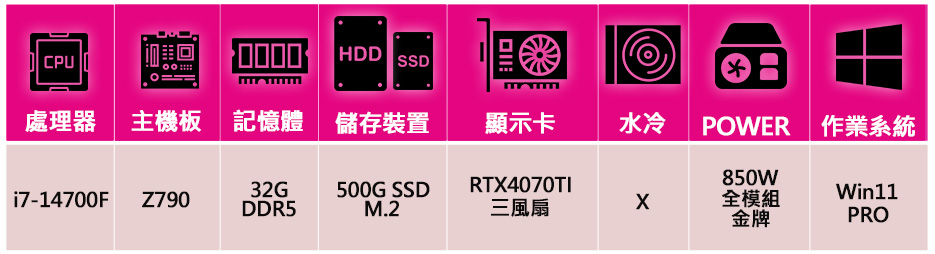 微星平台 i7二十核Geforce RTX4070TI Wi