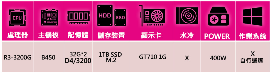 微星平台 R3四核GT710{百密一疏}文書電腦(R3-32