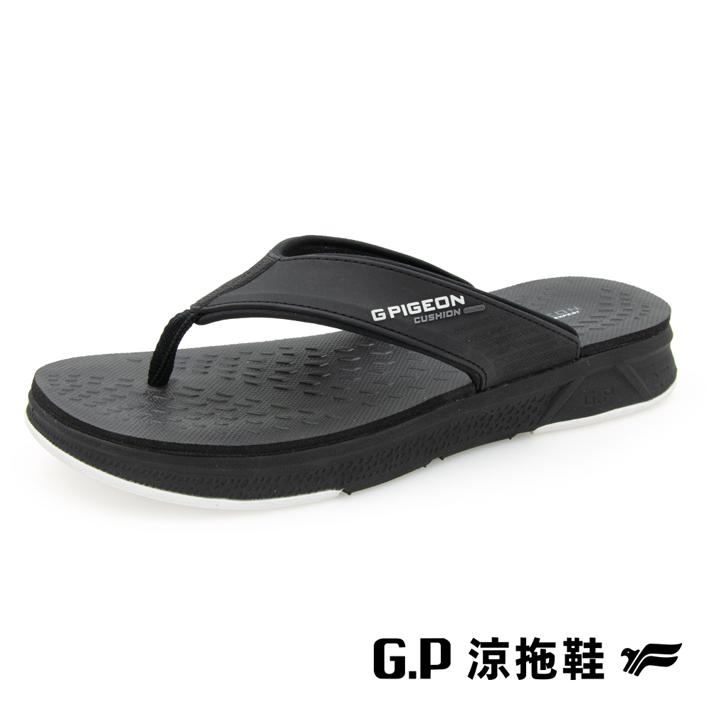 G.P 男款輕羽量漂浮夾腳拖鞋G9366M-黑色(SIZE: