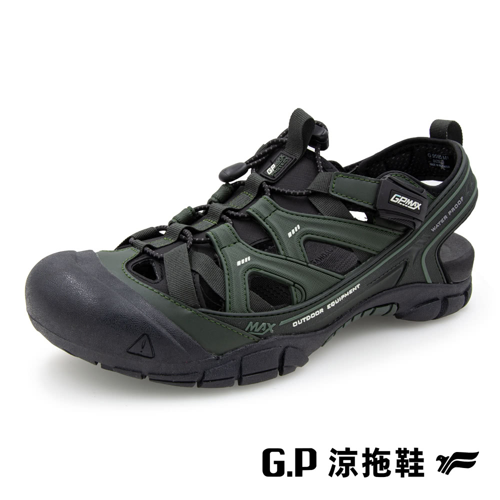 G.P 男款戶外越野護趾鞋G9595M-軍綠色(SIZE:3