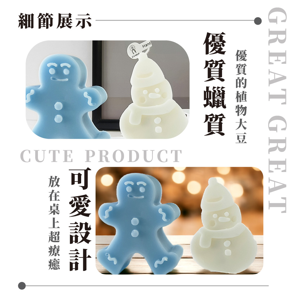 細節展示 放在桌上超療癒 可愛設計 優質蠟質 優質的植物大豆 